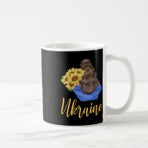 Ukraine Girl With Sunflowers Blue Yellow Colors Pa Coffee Mug
