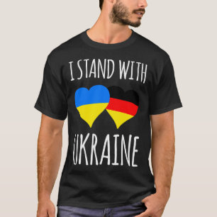 Ukraine Heart Flag Germany Friendship T-Shirt