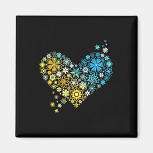 Ukraine Heart Love Peace Hope Spring Flowers Symbo Magnet
