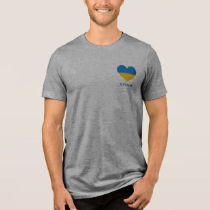 Ukraine. Heart. Love to Ukraine. Support.  Tri-Blend Shirt