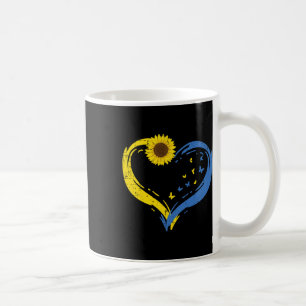 Ukraine Heart Sunflower Butterfly Ukrainian Girls Coffee Mug