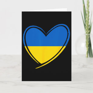 Ukraine Heart Ukrainian Flag Patriotic Men Women K Card