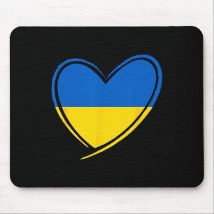 Ukraine Heart Ukrainian Flag Patriotic Men Women K Mouse Pad
