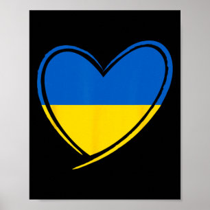 Ukraine Heart Ukrainian Flag Patriotic Men Women K Poster