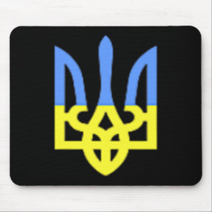 Ukraine Herb Blue And Yellow Ukrainian Flag Pocket Mouse Pad
