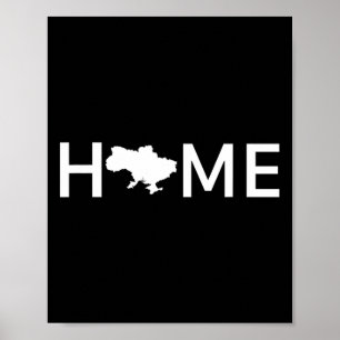 Ukraine Home Country Love Outline Silhouette Europ Poster