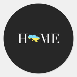 Ukraine Home Ukrainian Flag Uni Classic Round Sticker