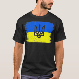 Ukraine I Stand With Ukraine Ukrainian Flag Suppor T-Shirt