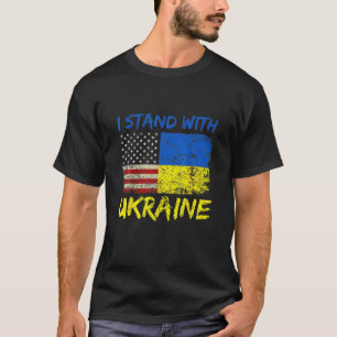 Ukraine I Stand With Ukraine Ukrainian Flag Suppor T-Shirt