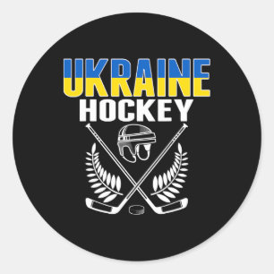 Ukraine Ice Hockey Fans - Ukrainian Hockey Team Su Classic Round Sticker
