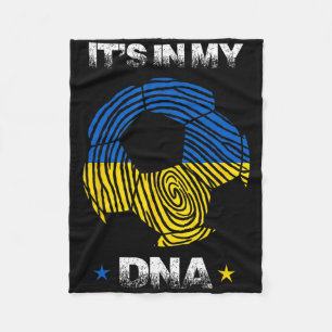 Ukraine In My Dna Ll Em Fan Fleece Blanket