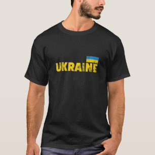 Ukraine Inscription With Flag T-Shirt