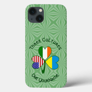 Ukraine Ireland USA Shamrock Flag Personalised  iPhone 13 Case