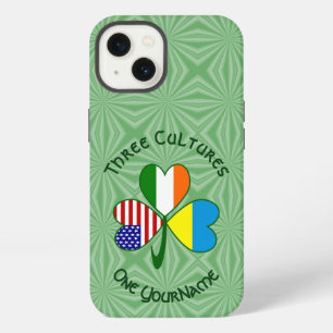 Ukraine Ireland USA Shamrock Flag Personalised iPhone 13 Case