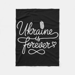 Ukraine Is Forever - Ukrainian Patriotic Heart Lin Fleece Blanket