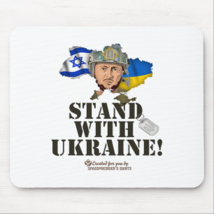 Ukraine Israel Flags Selenskyj Stand With Ukraine  Mouse Pad