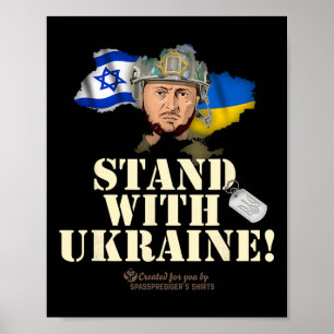 Ukraine Israel Volodymyr Zelenskyy Stand With Ukra Poster