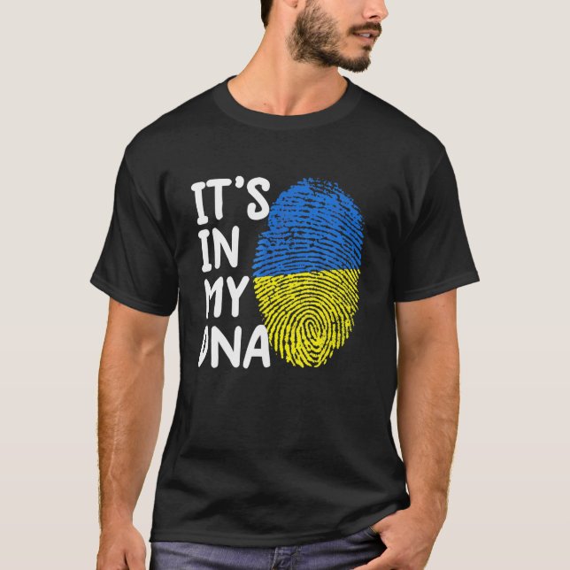 Ukraine It's In My Dna Ukrainian Lover T-Shirt (Front)