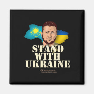 Ukraine Kazakhstan Volodymyr Zelensky Stand With U Magnet