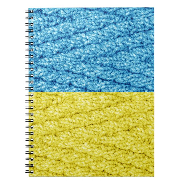 Ukraine knitted flag notebook (Front)