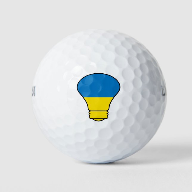 Ukraine lamp, stand with Ukraine T-Shirt Golf Balls (Front)