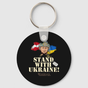 Ukraine Latvia Flags Dog Tag Zelensky Stand With U Key Ring
