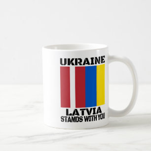 Ukraine Latvia Stands With You Latvian Support Fla Coffee Mug