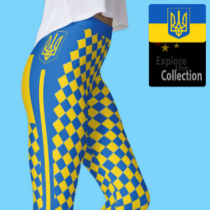 Ukraine leggings, premium fashion, Ukrainian Flag Leggings