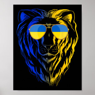 Ukraine Lion Support Ukraine Shirt #nowar Stand Wi Poster