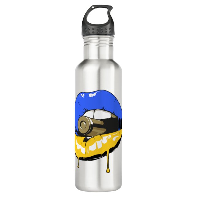 Ukraine Lips 710 Ml Water Bottle (Front)