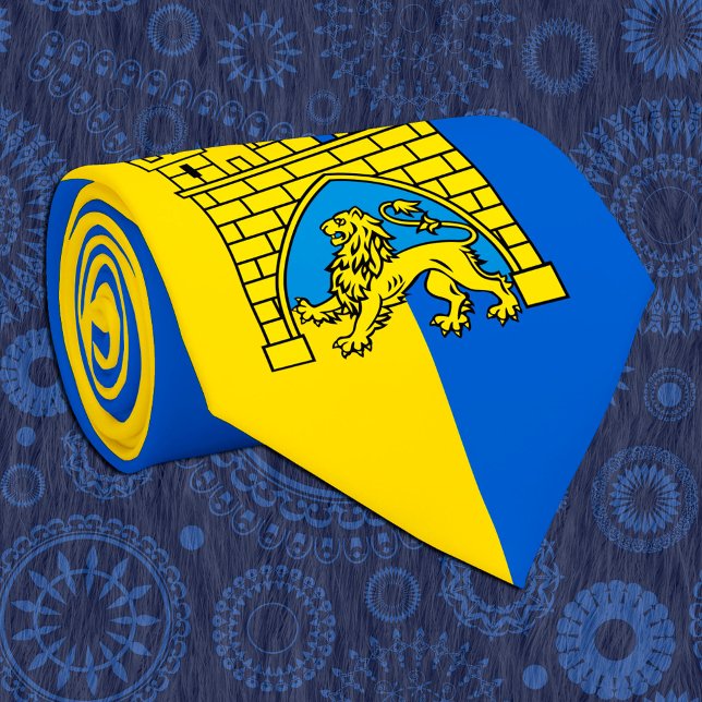 Ukraine & Lviv City - Coat of Arms, Ukrainian Flag Tie (Creator Uploaded)