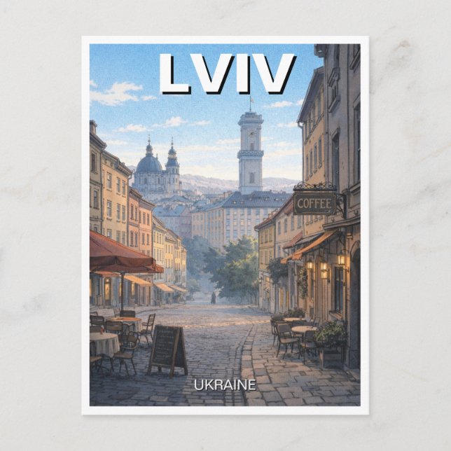 Ukraine Lviv Travel Postcard (Front)