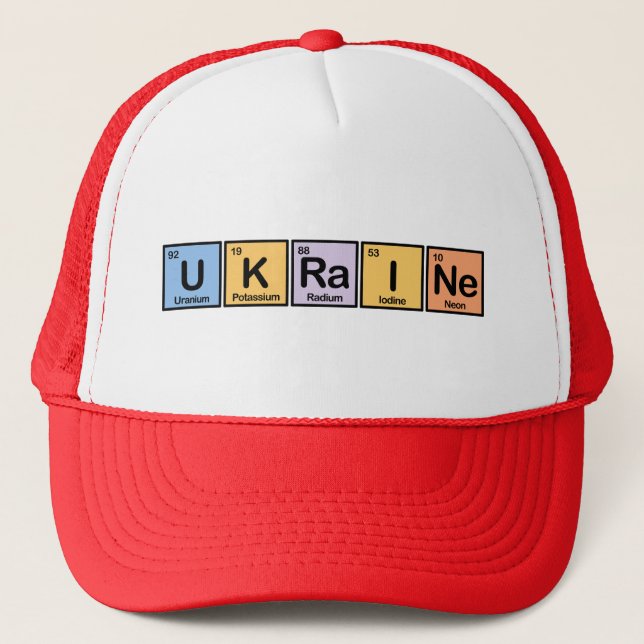 Ukraine made of Elements Trucker Hat (Front)