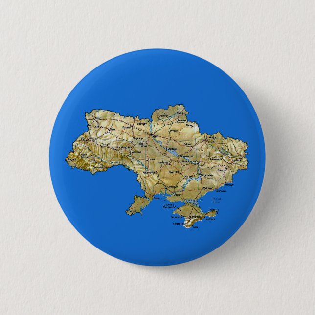 Ukraine Map Button (Front)