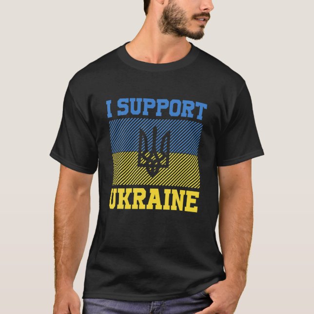 Ukraine Map Design I Support Ukraine T-Shirt (Front)