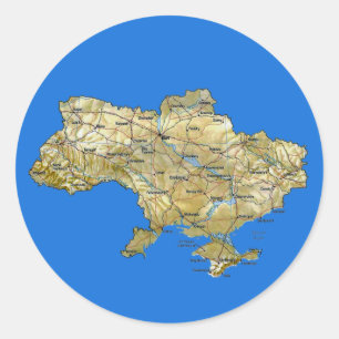 Ukraine Map Sticker