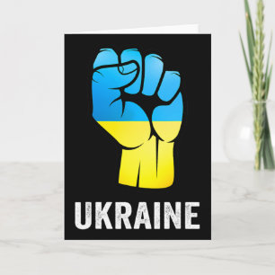 Ukraine Map With Flag Colours Ukrainian Pride Men Card