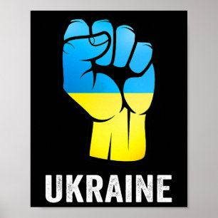 Ukraine Map With Flag Colours Ukrainian Pride Men Poster