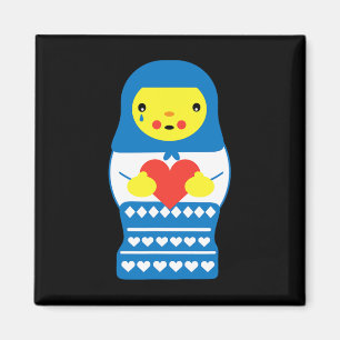 Ukraine Matryoshka Doll Cries Magnet