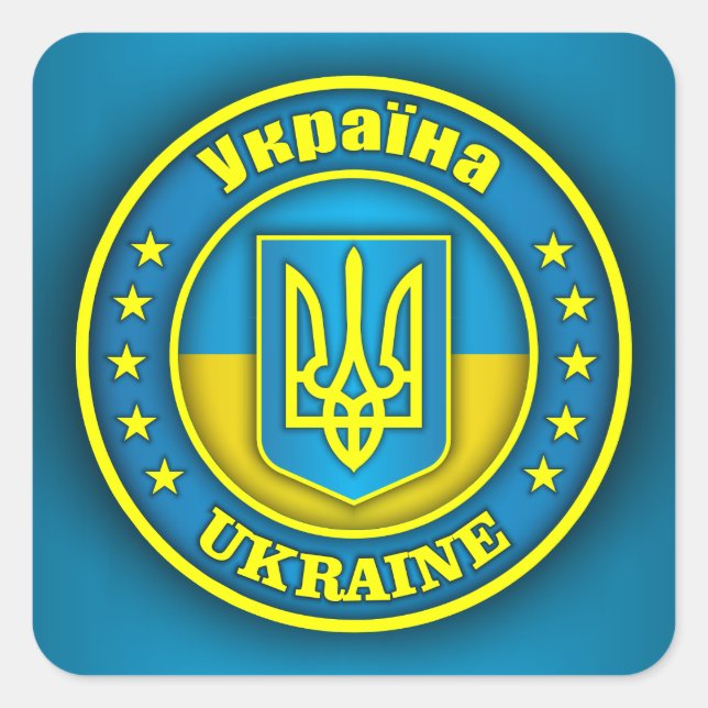 Ukraine Medallion Square Sticker (Front)