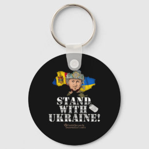 Ukraine Moldova Supporter Design Zelensky Stand Wi Key Ring