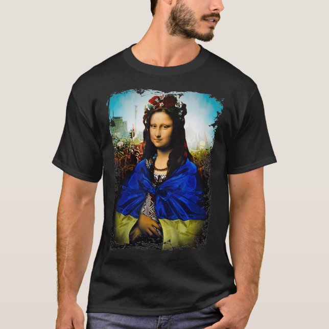 Ukraine Mona Lisa Ukrayina Ukrainian Cute Graphic  T-Shirt (Front)