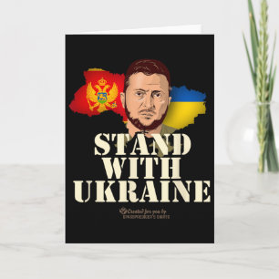Ukraine Montenegro Volodymyr Zelensky Stand With U Card