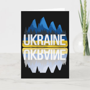 Ukraine Mountain Reflections Ukrainian Nature Souv Card
