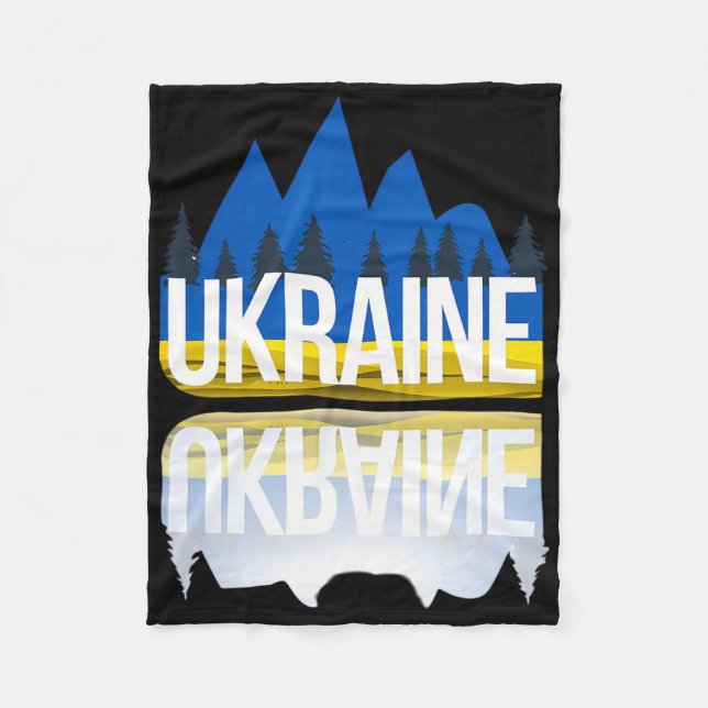 Ukraine Mountain Reflections Ukrainian Nature Souv Fleece Blanket (Front)