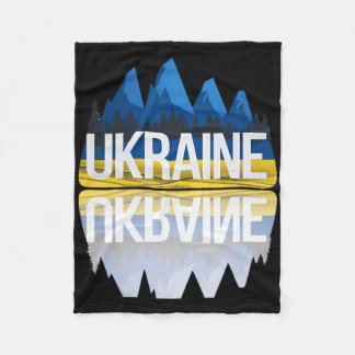 Ukraine Mountain Reflections Ukrainian Nature Souv Fleece Blanket