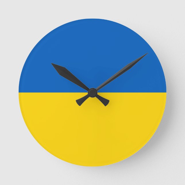 Ukraine National Flag Round Clock (Front)