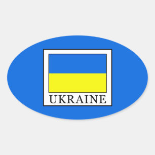 Ukraine Oval Sticker