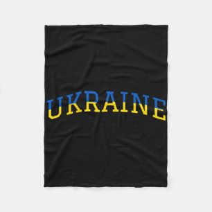 Ukraine Patriotic Blue Yellow Pride Support Fleece Blanket