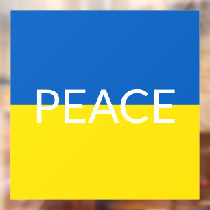 Ukraine peace blue yellow custom text flag